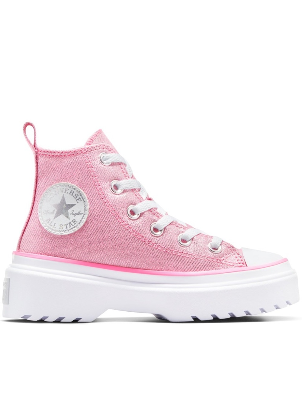 Chuck Taylor All Star Lugged Lift Platform Prism Glitter girls size 11